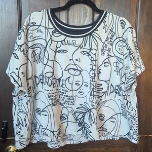 Bold graphic crop top